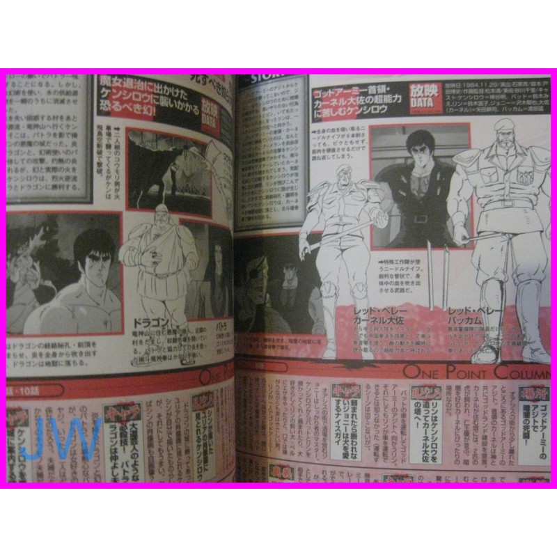 Hokuto No Ken il guerriero Bessatsu Anime Chara Book ArtBook JAPAN recent art book anime 80s