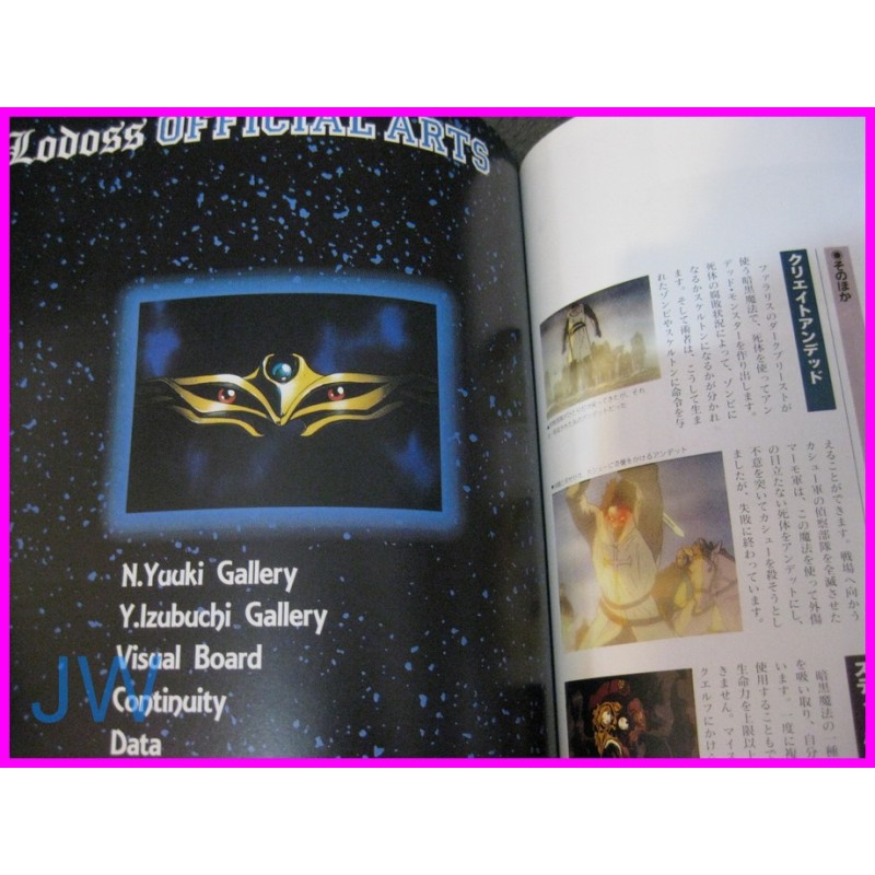 RECORD OF LODOSS WAR OAV Vol.1 Anime Book Illustration Special Artbook Nobuteru Yuuki