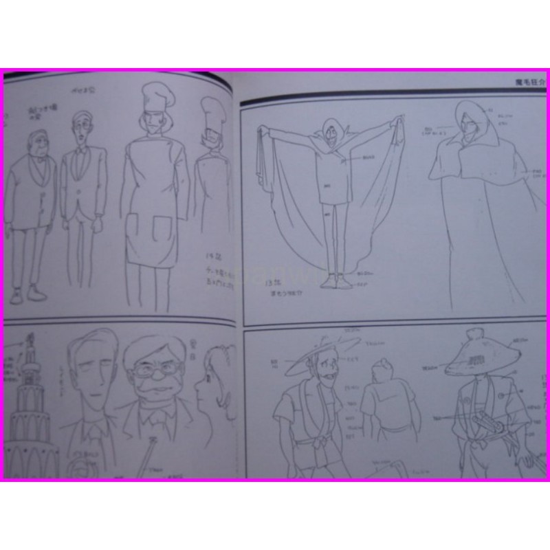 LUPIN TV series Anime Collection SET 3 Book Artbook anime 80s