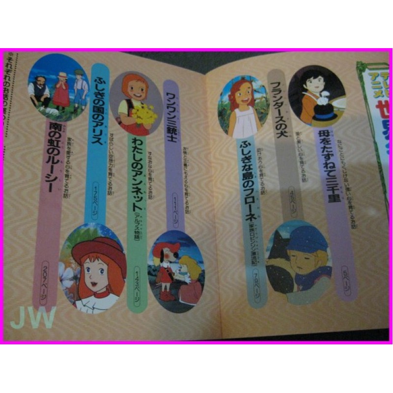 World masterpiece MEISAKU ANIME ArtBook JAPAN Book part 1 - 2 SET anime 70s