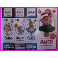 ALICE IN WONDERLAND Banpresto WFC SET 4 Mini Figure Gashapon,disney