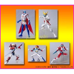 TATSUNOKO MICROMAN TAKARA Tekkaman Kyashan Polimar Gatchman Volter FIGURE SETFigure set di 5 personaggi