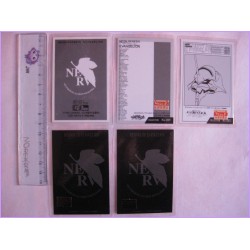 Evangelion Set 5 lamicard Original Japan Gadget Anime manga Laminated Card 