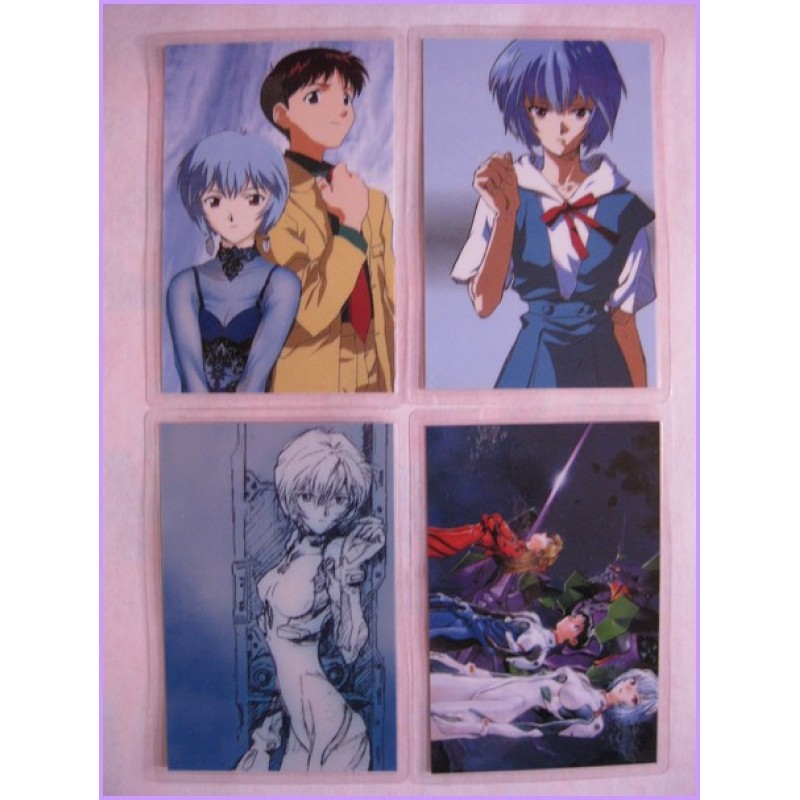 Evangelion Set 4 lamicard Original Japan Gadget Anime manga Laminated Card 
