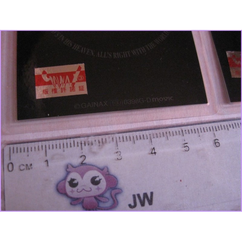 Evangelion Set 4 lamicard Original Japan Gadget Anime manga Laminated Card 