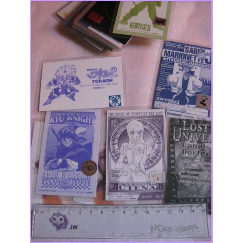 Lot of 37 set lamicard Original Japan Street Fighters Lost Universe Utena Wataru and other