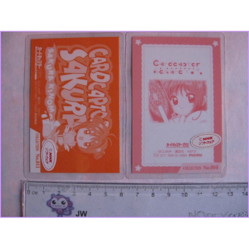 CARD CAPTOR SAKURA set 2 lamicard Original Gadget Anime manga 90s Laminated card Clamp
