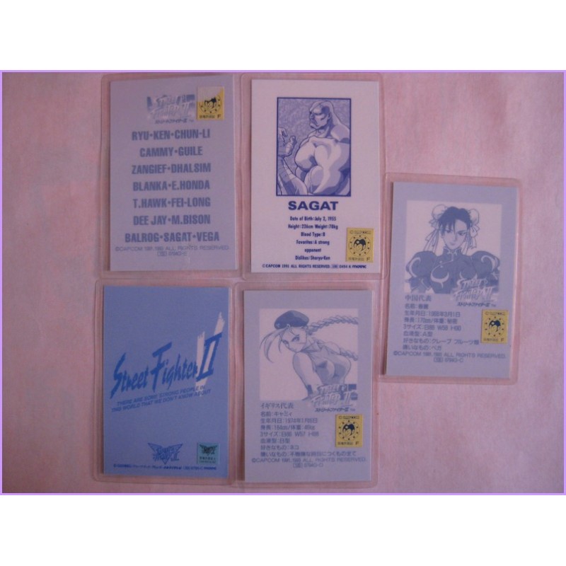 Street Fighters set 5 lamicard Original Japan Anime manga 90s Laminated Card capom games