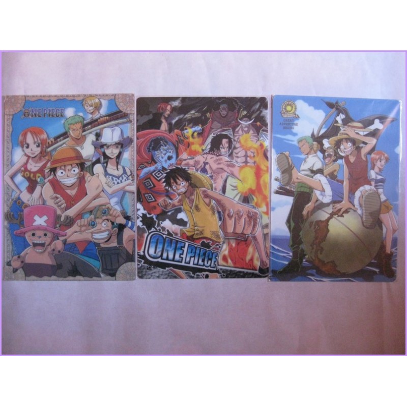 One Piece Set 6 Shitajiki Gadget Movic Pencil Board