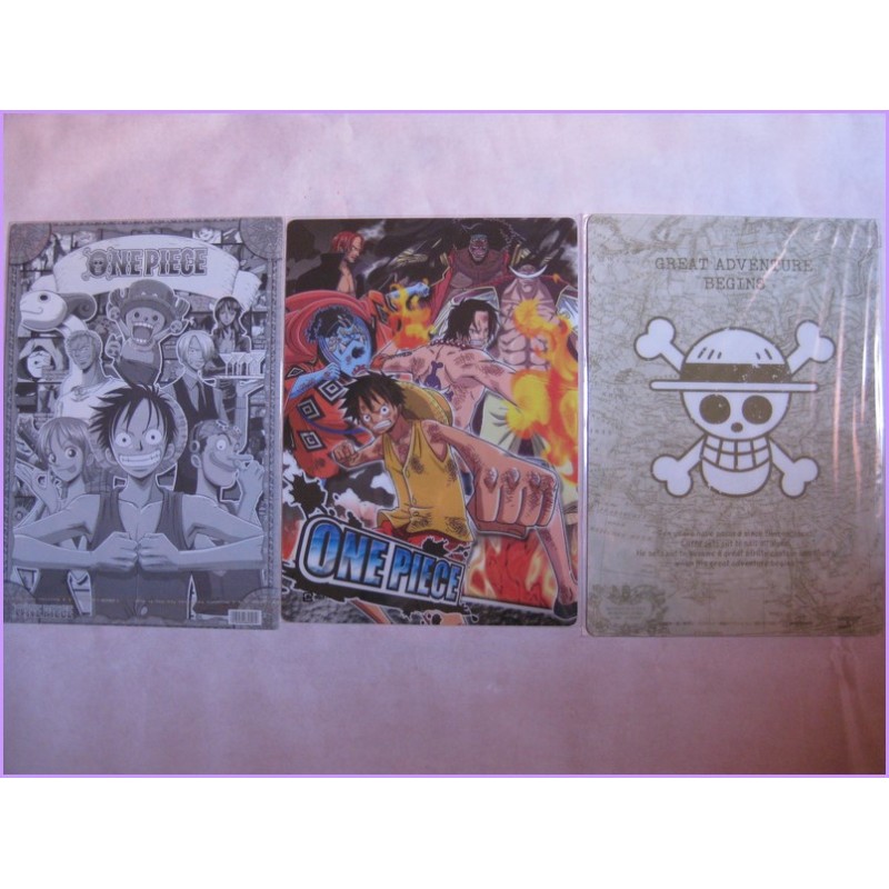 One Piece Set 6 Shitajiki Gadget Movic Pencil Board