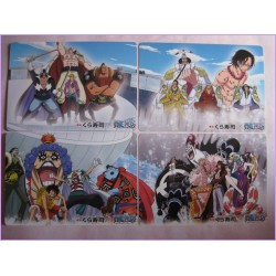 One Piece Set 4 Shitajiki Gadget Movic Pencil Board promo