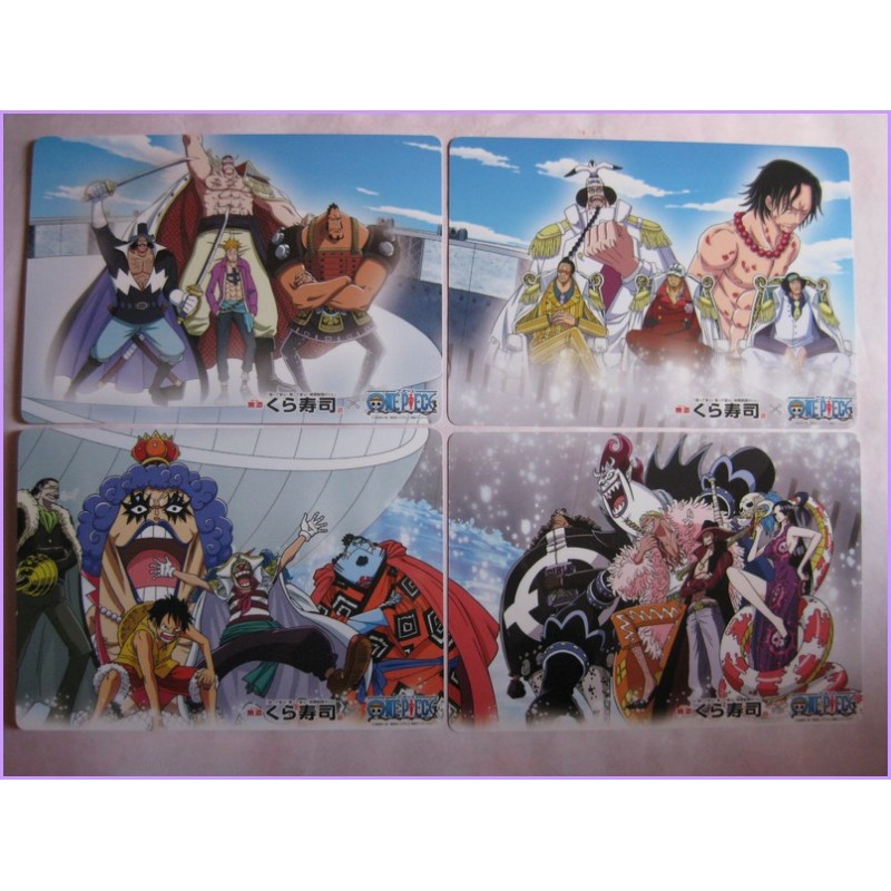 One Piece Set 4 Shitajiki Gadget Movic Pencil Board promo