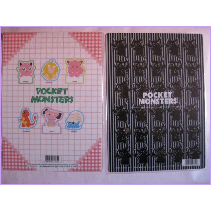 Pokemon Set 2 Shitajiki Gadget Anime 90s Movic Pencil Board