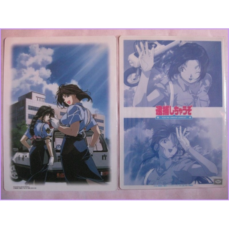 Taiho shichauzo Sei In Arresto Set 2 Shitajiki Gadget Movic Pencil Board B