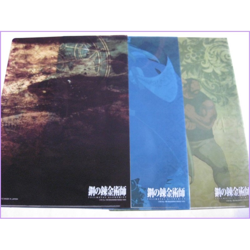 Fullmetal Alchemist CLEAR FILE ichiban kuji 3 SET cartelletta Original Japan Gadget