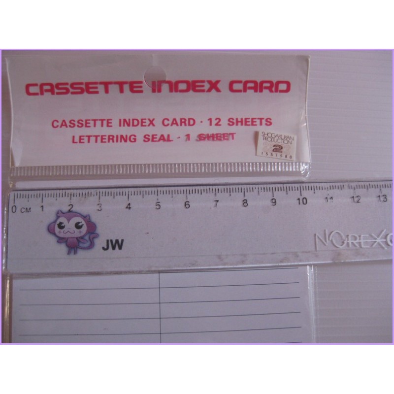 LAMU URUSEI YATSURA Lum Set A Cassette INDEX CARD Anime 80s