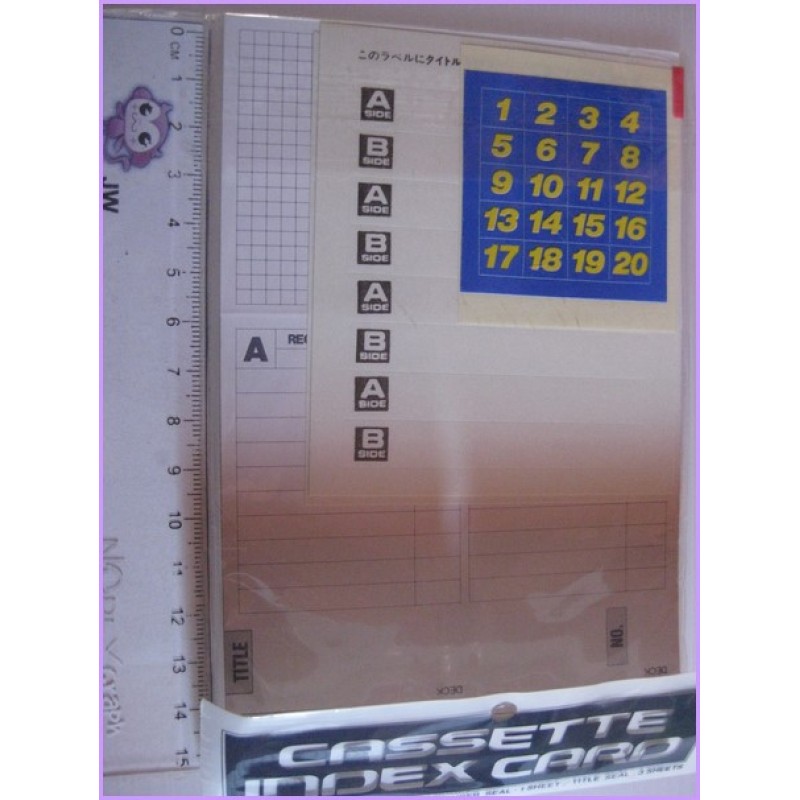 LAMU URUSEI YATSURA Lum Set L Cassette INDEX CARD Anime 80s