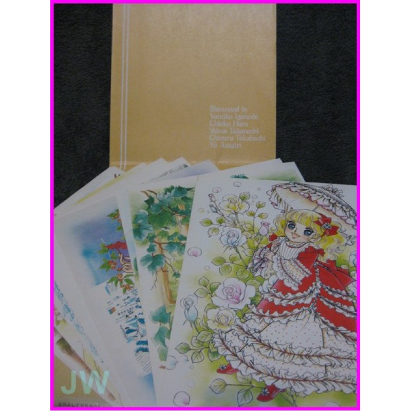 NAKAYOSHI DELUXE GALLERY 1979 Illustration Card igarashi hara manga anime 70s Candy Candy Spank  shojo