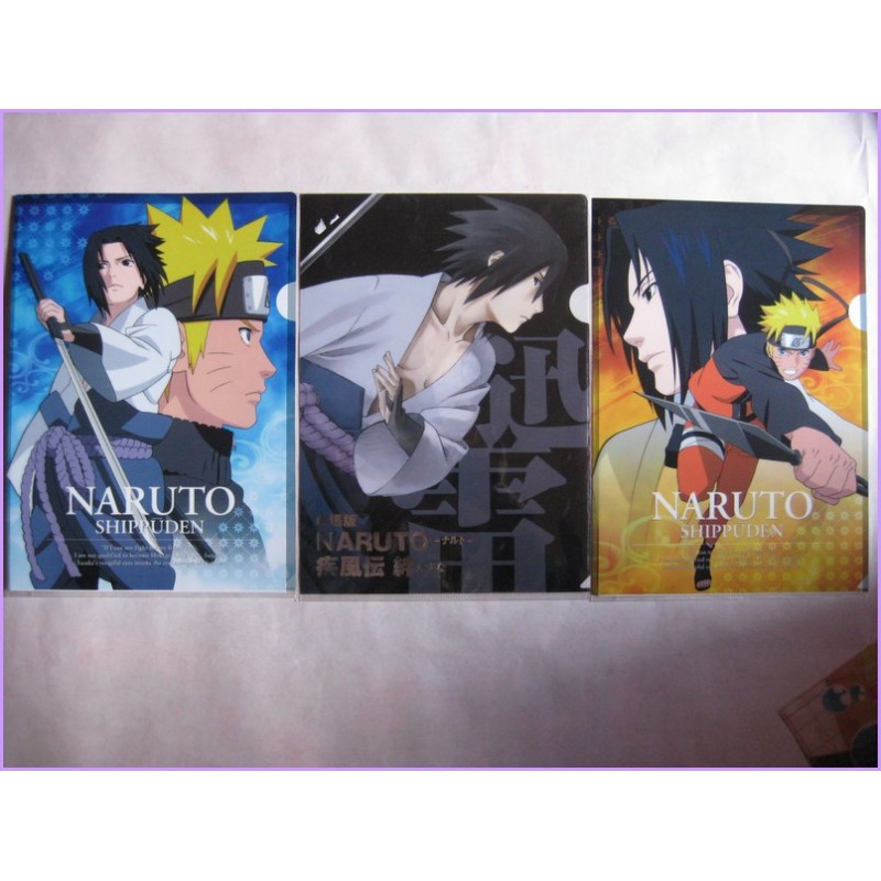 NARUTO CLEAR FILE cartelletta 3 SET Original Japan Gadget Anime manga