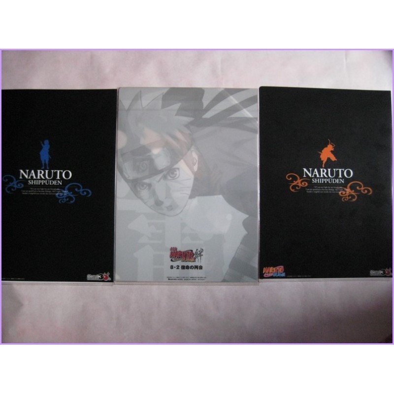 NARUTO CLEAR FILE cartelletta 3 SET Original Japan Gadget Anime manga