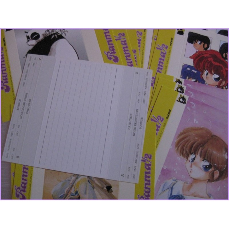 RANMA 1/2 Set D Cassette INDEX CARD Anime 90s