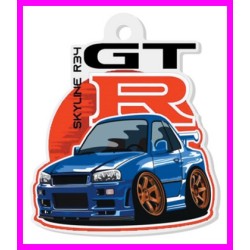 Nissan Skyline GT-R R34 Initial D Keychain Portachiavi JDM Acrylic
