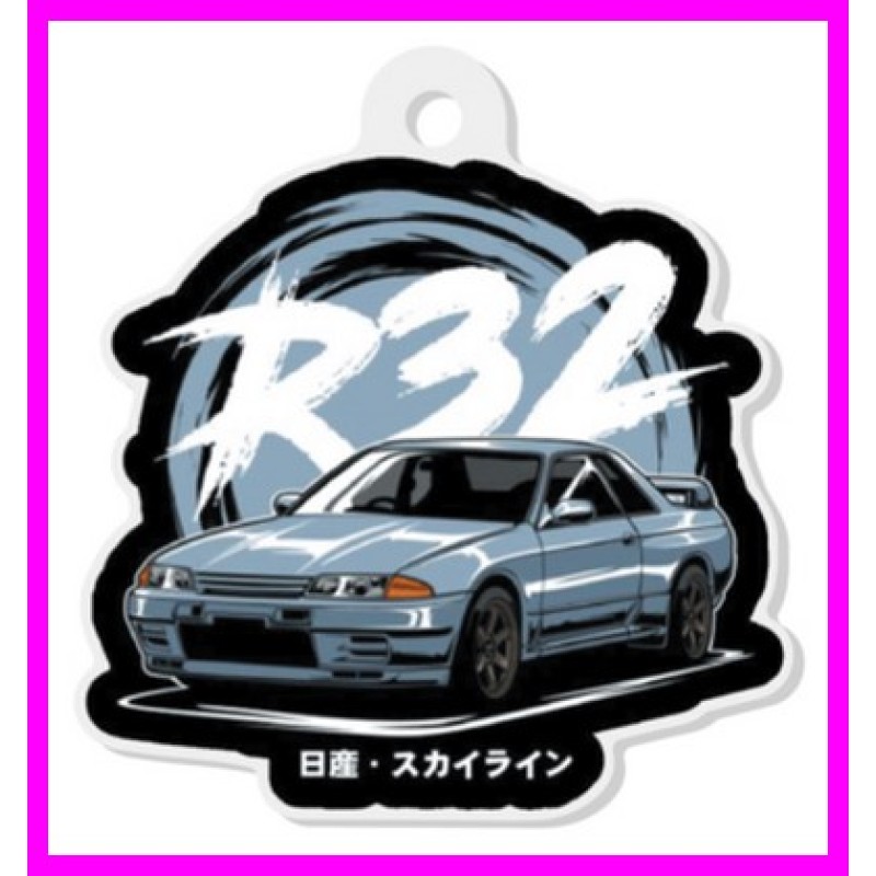 Nissan Skyline GT-R R32 Godzilla Initial D Keychain Portachiavi JDM AcryL