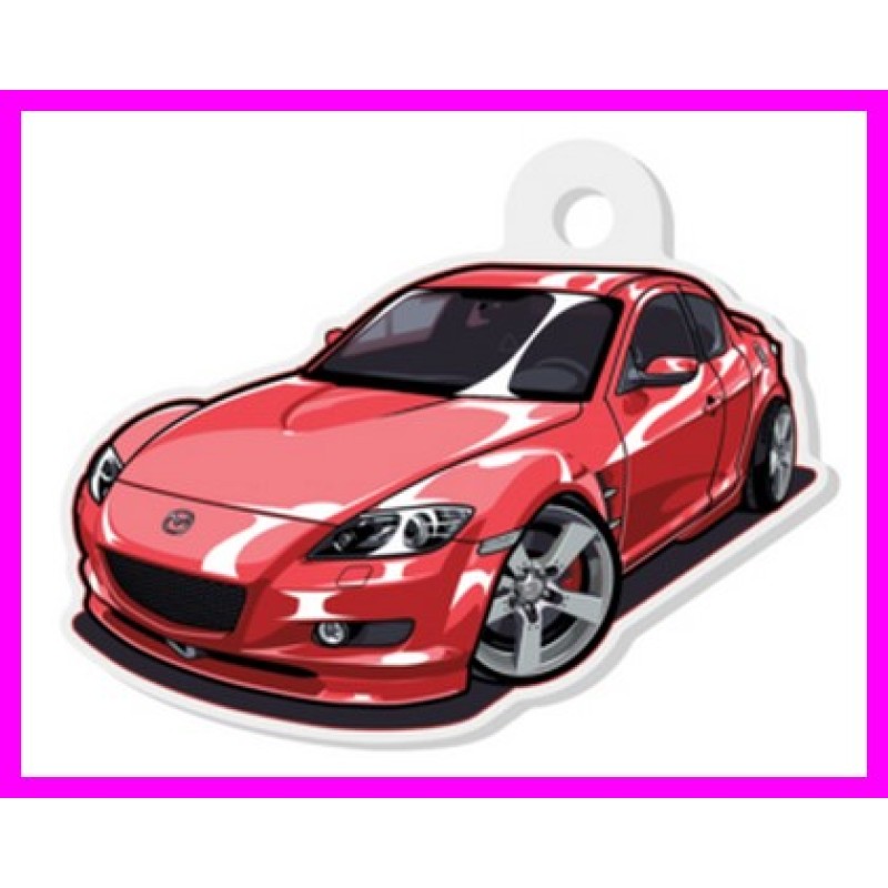 Rx8 Mazda Rotary Initial D Keychain Portachiavi JDM Acrylic N