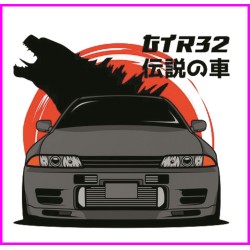 Nissan Skyline GT-R R32 Godzilla Initial D Keychain Portachiavi JDM Acrylic k2102