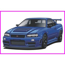 Nissan Skyline GT-R R34  Initial D Keychain Portachiavi JDM Acrylic 