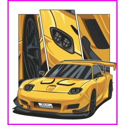 Mazda RX7 FD Rotary FD3S Initial D Keychain Portachiavi JDM Acrylic k217