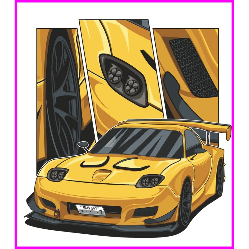 Mazda RX7 FD Rotary FD3S Initial D Keychain Portachiavi JDM Acrylic k217