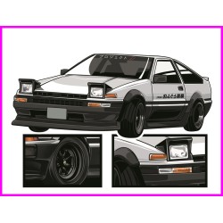 Trueno AE86 Toyota Initial D Keychain Portachiavi JDM Acrylic k224