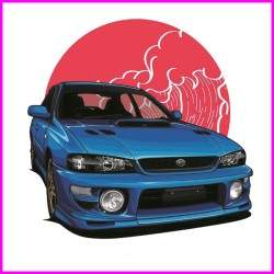 Subaru Impreza STI GC8 Initial D Bunta Japan Keychain Portachiavi JDM Acrylic
