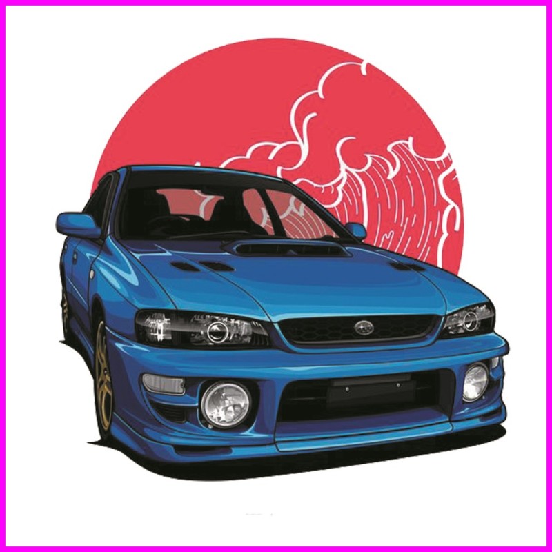 Subaru Impreza STI GC8 Initial D Bunta Japan Keychain Portachiavi JDM Acrylic