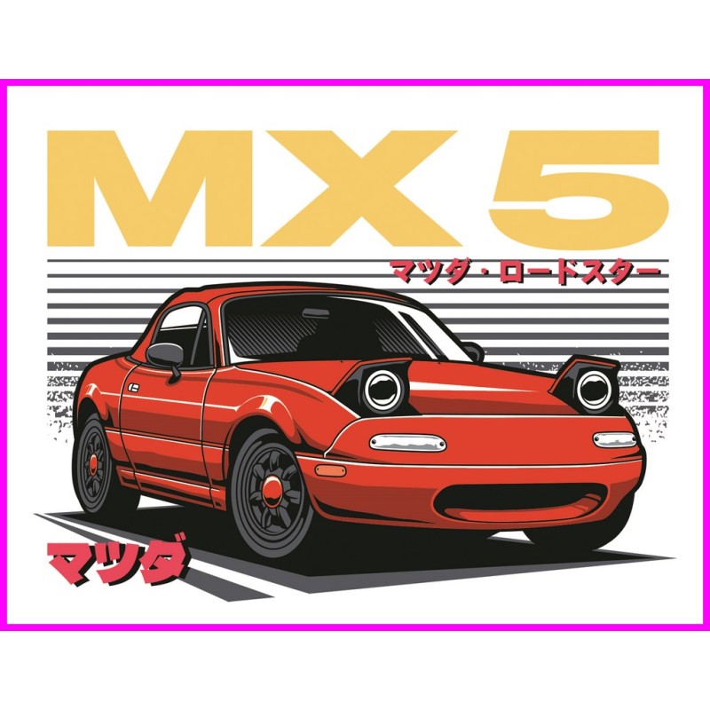 Mazda MX5 NA red Initial D Keychain Portachiavi JDM Acrylic