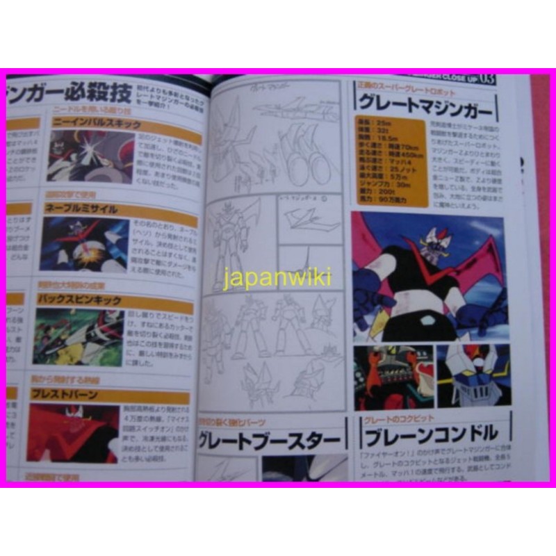 Toei Anime Anthology GREAT MAZINGER GETTER ROBOT G ANIME Magazine + CD Songs Go Nagai anime 70s